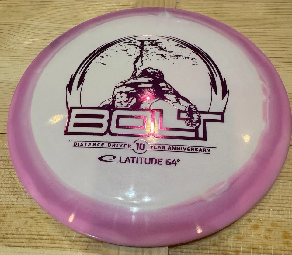 Latitude 64 Bolt 174g – 10 Year Anniversary – Gold Line – New– Pink/Purple Swirl - Image 1 of 4