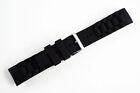 22mm Silicon Rubber watch band strap  Black strap fits Fossil watches curved 