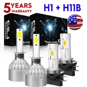 For Kia Sedona 2008-2012 2014 6000K Combo LED Headlights High Low Beam Bulb Kit - Picture 1 of 18