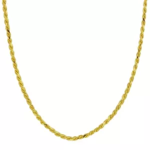 10K Gelbgold Seilkette Halskette 10K Echtgold Diamantgeschliffene Seilkette - Bild 1 von 4