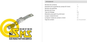 CABLEFORM Série 100 CONTACT MOBILE INV POUR CONTACTEUR PUISSANCE 16 * 56 mm - Foto 1 di 1
