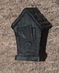 HAND CRAFTED FROM COAL: "COAL OUT-HOUSE," (3.00" Tall) Black, New (c) 1991 - Picture 1 of 3