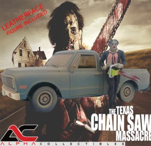 HIGHWAY 61 18022 1:18 1971 CHEVROLET C10 DIRTY TEXAS CHAIN SAW MASSACRE & FIGURE - Picture 1 of 2