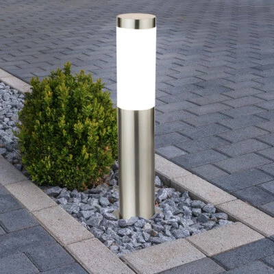 Außen Stehlampe Standleuchte Sockellampe LED Gartenlampe Wegelampe Edelstahl - Bild 1 von 4