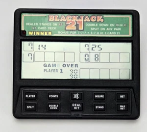 Blackjack Handheld Game Radio Shack LCD Electronic Vintage Works w Batteries - Picture 1 of 7