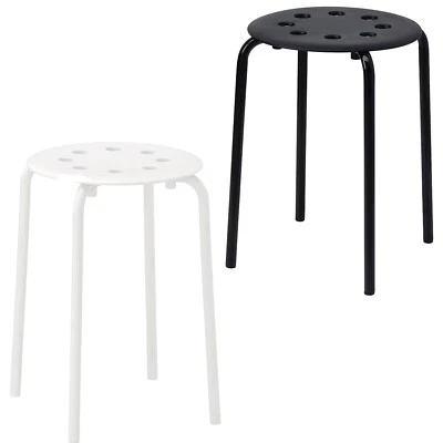 45cm Stackable Marius Stool Supports 80Kg Steel Chair Home Bar Office School Lab - Image 1 of 4