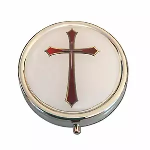 Cross Small Daily Medication Pill Box Organizer Case for Pocket Purse or Travel - Picture 1 of 4