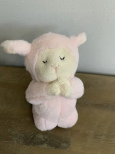 Baby Ganz pink praying sheep rastle plush Soft Mini Plush - Picture 1 of 4