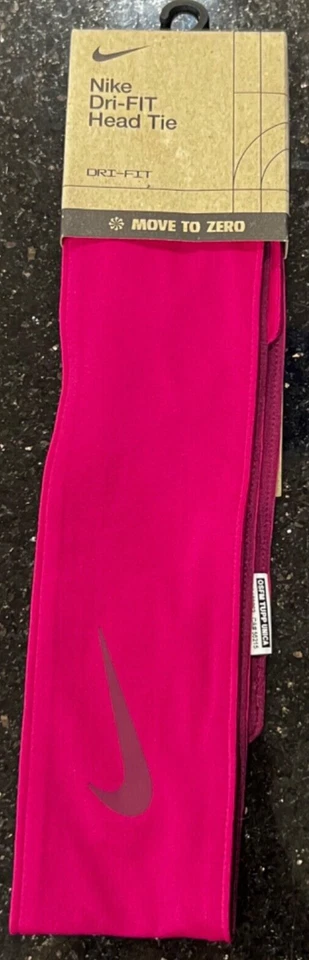 Nike Dri-Fit Head Tie Adult Unisex Pink One Size Fits Most Active Tennis