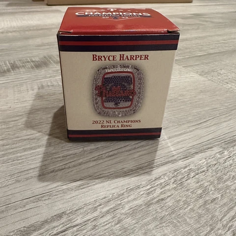 BRAND NEW Phillies SGA BRYCE HARPER 2022 NL Champions Replica Ring 7/15/23 Cover