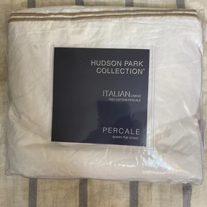 Hudson Park Collection Italian Linens Percale Queen Flat Sheet New “Other”@ - Picture 1 of 5