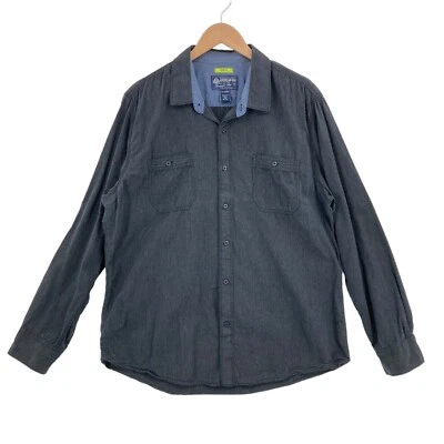 American Rag Cie Men's Dark Gray 100% Cotton Button-Down Slim Shirt Size X-Large - Image 1 of 4