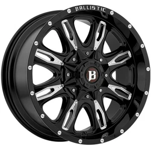 4 Ballistic Scythe 17x9 6x135, 6x139.7 12mm Black Milled Wheels - Picture 1 of 1