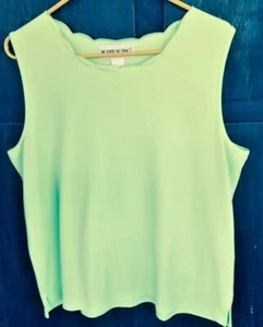 Scalloped Trim BROWNSTONE STUDIO Willow Tank Top Cami Blouse Shell Shirt XL NWT - Picture 1 of 5