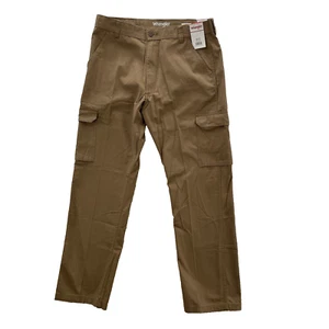 Pantalones cargo Wrangler para hombre 36x34 marrón Ripstop calce relajado ropa de trabajo recta - Imagen 1 de 12