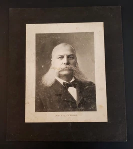 Vintage Distinguished Gentleman Schrank Karte B&W Foto 7X8 1/2 Ende des 19. Jahrhunderts - Bild 1 von 3