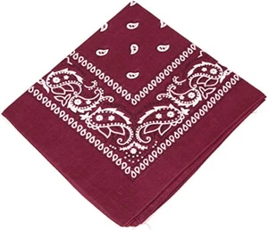 Mens Womens 3/6/12 Pack Lot Paisley Print Bandana 100% Cotton Head Warp Scarf - Picture 1 of 36