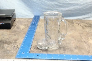 VINTAGE 16 0Z. KLARGLAS BIERKRUG STIEFEL MADE IN MEXICO 4B2 - Bild 1 von 5