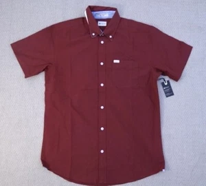 New Matix Woven Red Men's Button Up S/S Pocket Casual Shirt NIX-26 - Picture 1 of 2