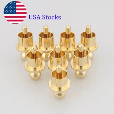 8件装镀金插头RCA帽短路插座唱机连接器保护盖 — 第 1/4 张图片