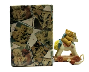 Cherished Teddies Antik Spielzeug Pferd Bär 1999 Enesco Figur #537209L mit Box - Bild 1 von 12