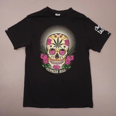 Camiseta negra mediana Crooks & Castles Cypress Hill Sugar Skull para hombre nueva sin etiquetas Foto 1 de 4
