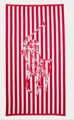 Toalha de praia POLO Ralph Lauren Home Finney Big Pony 35" x 66"/168cm x 89cm nova com etiquetas - Imagem 1 de 2