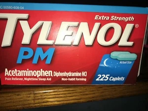 Tylenol PM Extra Strength Caplets 225 count with box - Picture 1 of 6
