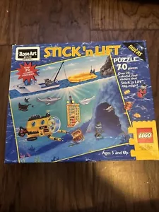 Vintage RoseArt Lego Stick N Lift Divers Puzzle 1997 selten VOLLSTÄNDIG - Bild 1 von 4