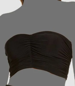 Norma Kamali Women's Black Strapless Swimwear Bandeau Swim Top Size L/40 - Picture 1 of 3