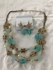 Costume Jewelry Set Nacklace & Earrings - Picture 1 of 4