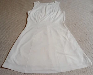 New Enfocus Studio Womens Size 14 White 100% Polyester Sleeveless Dress 23 - Picture 1 of 10