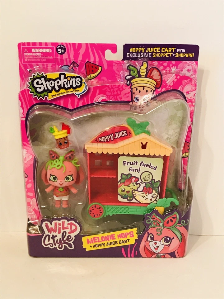 Shopkins Shoppet Wild Style Melonie Hops Hoppy Juice Cart Season 9