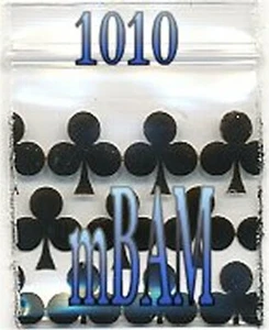 PAQUETE DE 100 BOLSAS NEGRAS 1010 Apple con cremallera 1.0X1.0" mini bolsas de polietileno - Imagen 1 de 10
