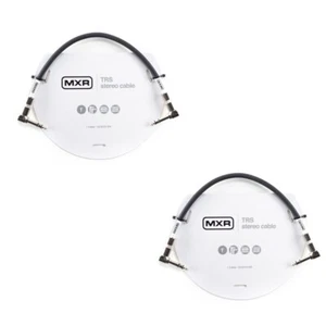 Instrument Guitar Cable MXR 2 Pack 1 foot (~0.333m) Right Angle End Stereo TRS - Picture 1 of 6