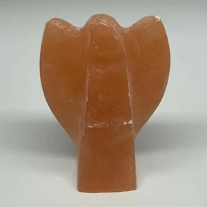 592g, 4.9"x3.3"x1.9" Orange Selenite (Satin Spar) Angel Crystal @Morocco,B9353 - Picture 1 of 11