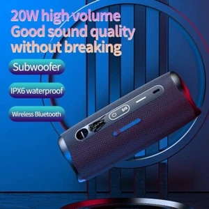 20W Portable Wireless Bluetooth Speaker Waterproof Stereo Bass Loud Radio FM - Picture 1 of 10