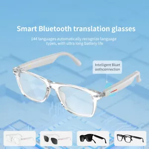 Smart Glasses AI Language Translation Bluetooth Call Sunglasses Open-Ear Headset - Picture 1 of 19