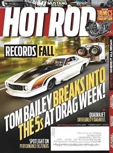 FEBRUARY 2020 HOT ROD MAGAZINE SPEED RECORDS TOM BAILEY DRAG WEEK MUSTANG BOSS - Picture 1 of 1