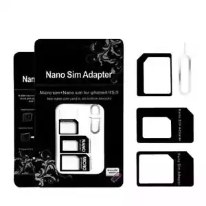Adapter karty SIM Nano Micro Standardowe karty do telefonu komórkowego iPhone Samsung Uniwersalny - Zdjęcie 1 z 2