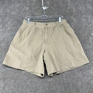 VINTAGE Patagonia Shorts Mens 32 Beige Bermuda Stand Up Twill Double Pleated 90s