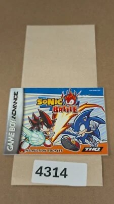 Sonic Battle - Game Boy Advance - Manual Only **NO GAME! - Image 1 of 2