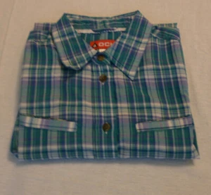 Bluse Damen, Outdoor, OCK, Blau-grün kariert, Größe 36 - Bild 1 von 4