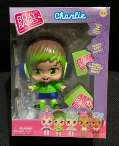 BOXY BABIES CHARLIE FIGURE WITH 2 SHIPPING BOXES AND BABY SURPRISES - Picture 1 of 2