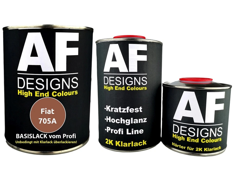 2,5L Basislack Set Fiat 705A Beige Cognac Metallic Klarlack Härter Autolack spri - Bild 1 von 1