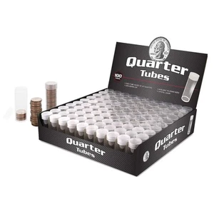 BCW Quarter Coin Storage Tubes - 100 ct | Archival Quality Plastic Coin Holde... - Picture 1 of 5