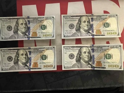 $100 Dollar Star Notes Lot Of 4 - Image 1 of 2
