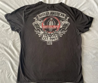 Camisa masculina vintage Shelby Cobra estampa gráfica grande Y2K preta - Imagem 1 de 4