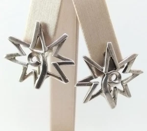 Tiffany & Co. Paloma Picasso Starburst Stern Sonne Sterlingsilber Ohrclips - Bild 1 von 4