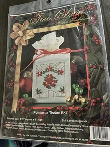 True Colors Bandstickerei SRK 70010 Weihnachtsstern Taschentuchbox Neu in Verpackung Anfänger Level - Bild 1 von 5